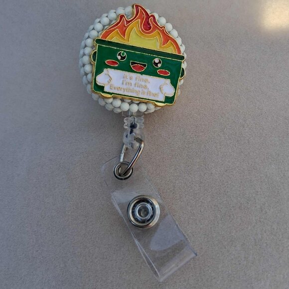 Dumpster Fire Badge Reel - Picture 1 of 2